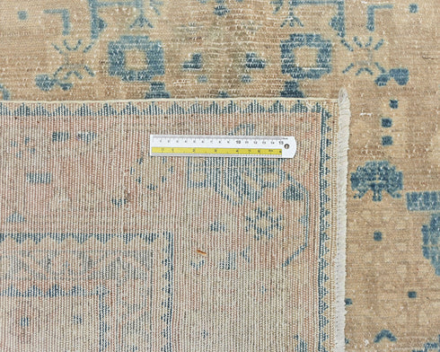 5x9 Vintage Brown Persian Style Hand Knotted Low Pile Wool Area Rug